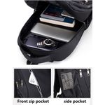 Rucsac pentru barbati, Louis GT2139, Negru/Alb fotografia produsului View 5 S