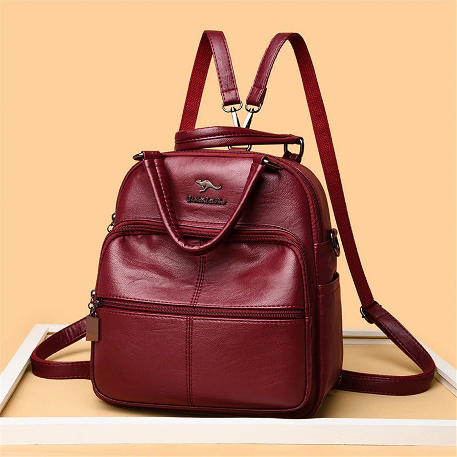Geanta tip rucsac, Arya GT2259, Rosu fotografia produsului View 4 L