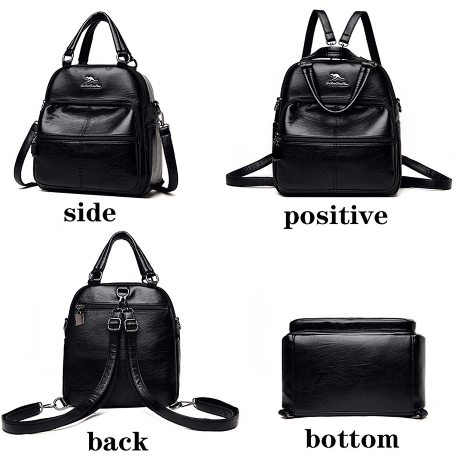 Geanta tip rucsac, Arya GT2255, Negru fotografia produsului View 4 L