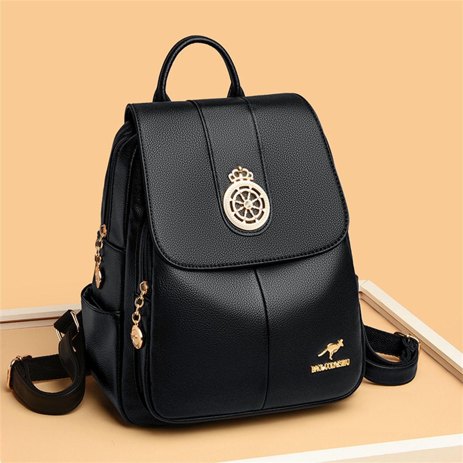 Rucsac dama Aleah GT2249, Negru fotografia produsului View 7 L