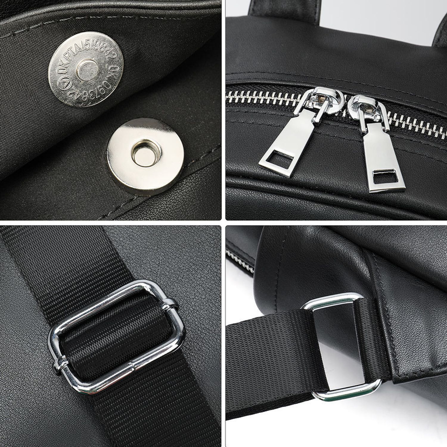 Rucsac dama, Cataluna GT2075, piele naturala, Negru fotografia produsului View 4 L