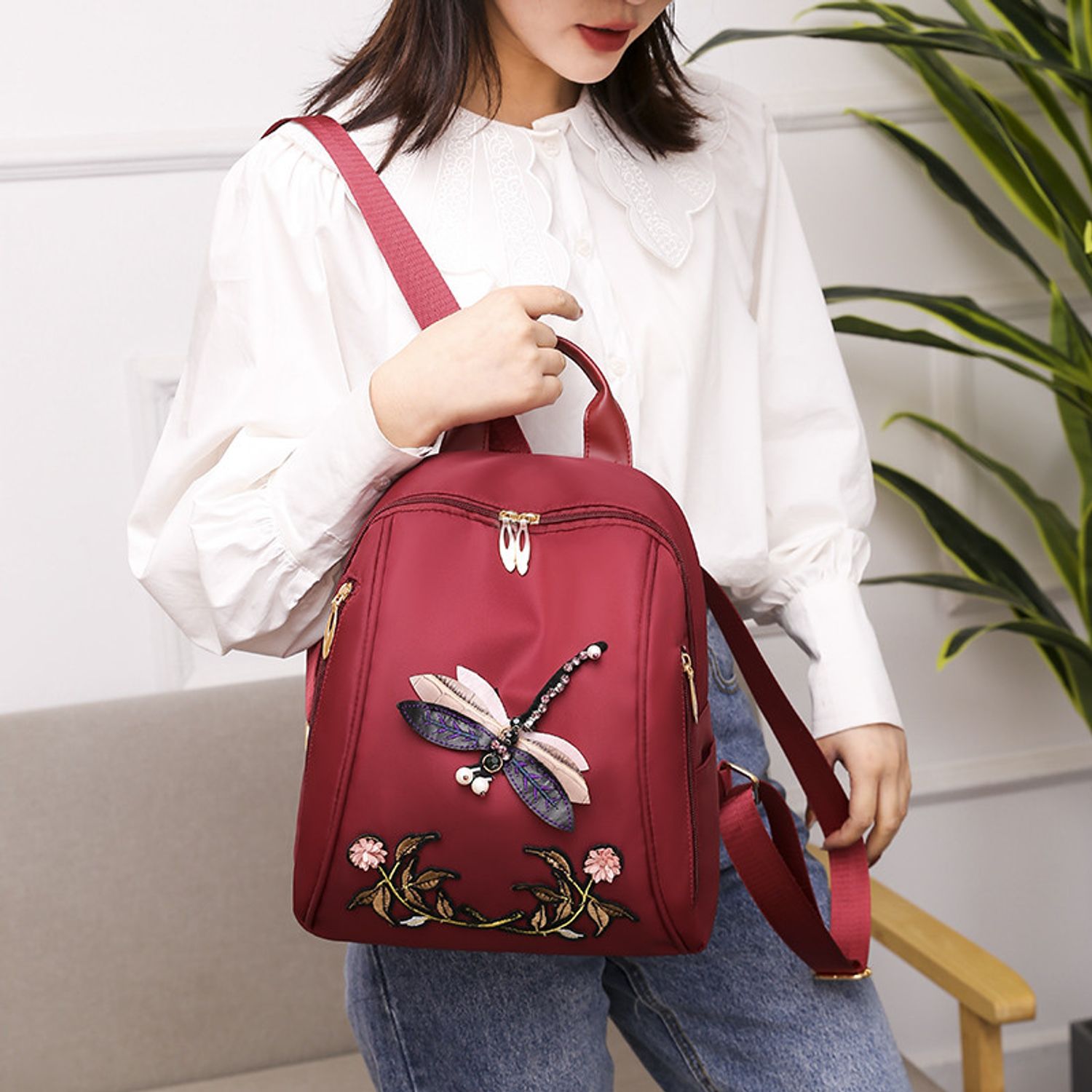 Rucsac dama, Adria GT2090, Rosu fotografia produsului View 3 L