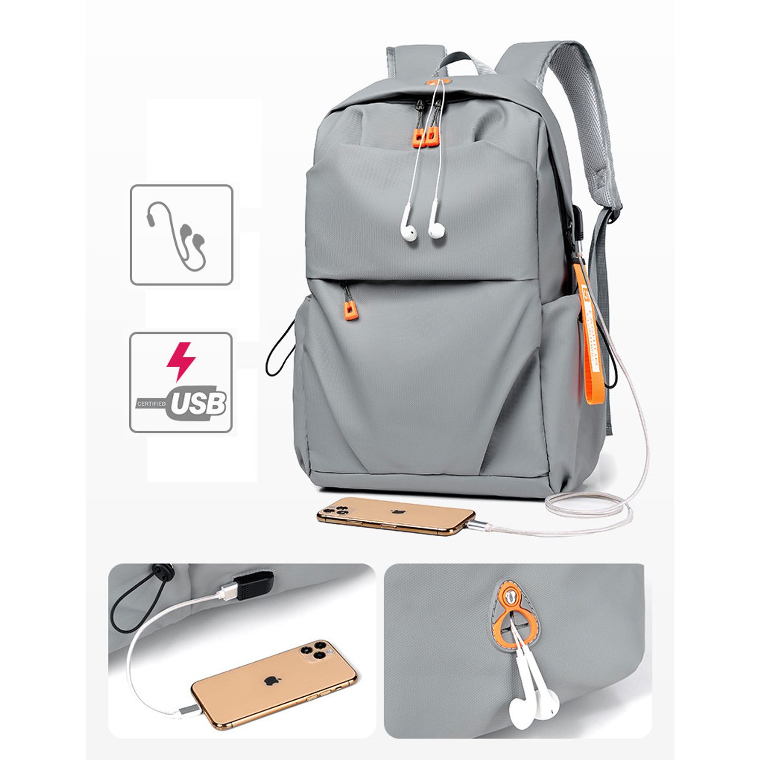 Rucsac unisex, Andreas GT2086, Negru fotografia produsului View 6 L