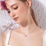 Lantisor argint 925, JW552, model cerc, placat cu rodiu fotografia produsului View 4 S
