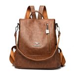 Rucsac dama Carina GT2165, antifurt, Maro fotografia produsului