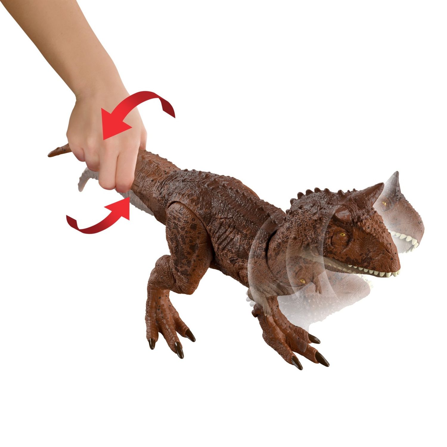 Jurassic World Epic Attack Battle Chompin Dinozaur Carnotaurus fotografia produsului View 5 L