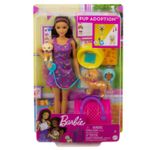 Barbie Set Papusa Barbie Pup Adoption fotografia produsului