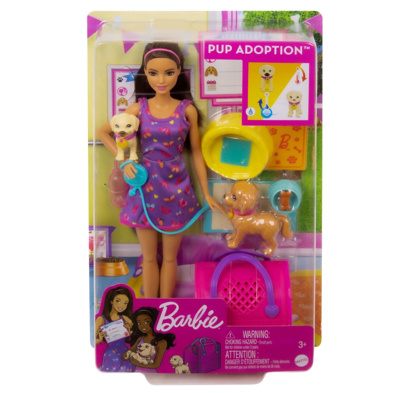 Barbie Set Papusa Barbie Pup Adoption fotografia produsului
