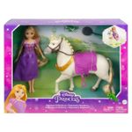 Disney Princess Set Papusa Rapunzel Si Calul Maximus fotografia produsului