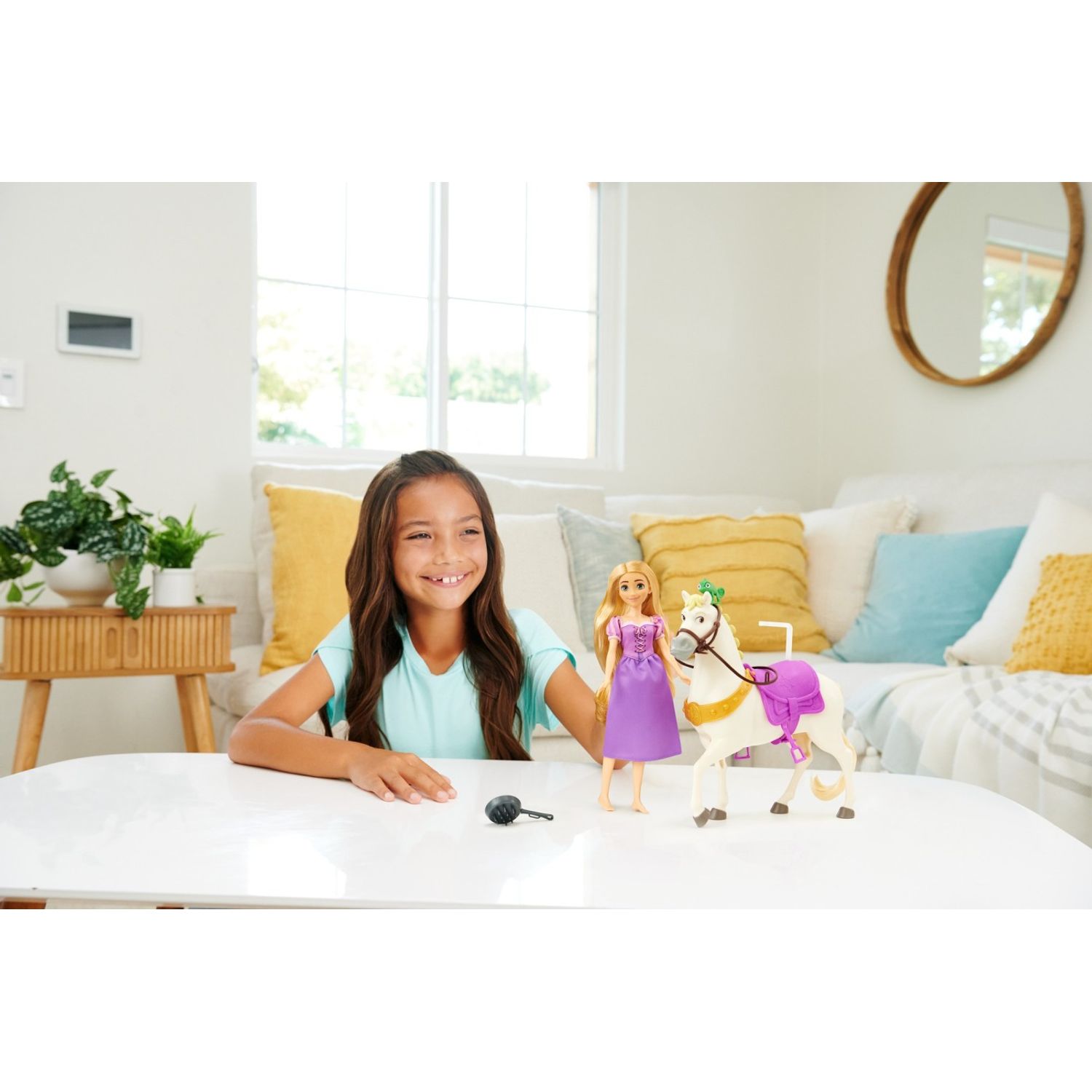 Disney Princess Set Papusa Rapunzel Si Calul Maximus fotografia produsului View 4 L