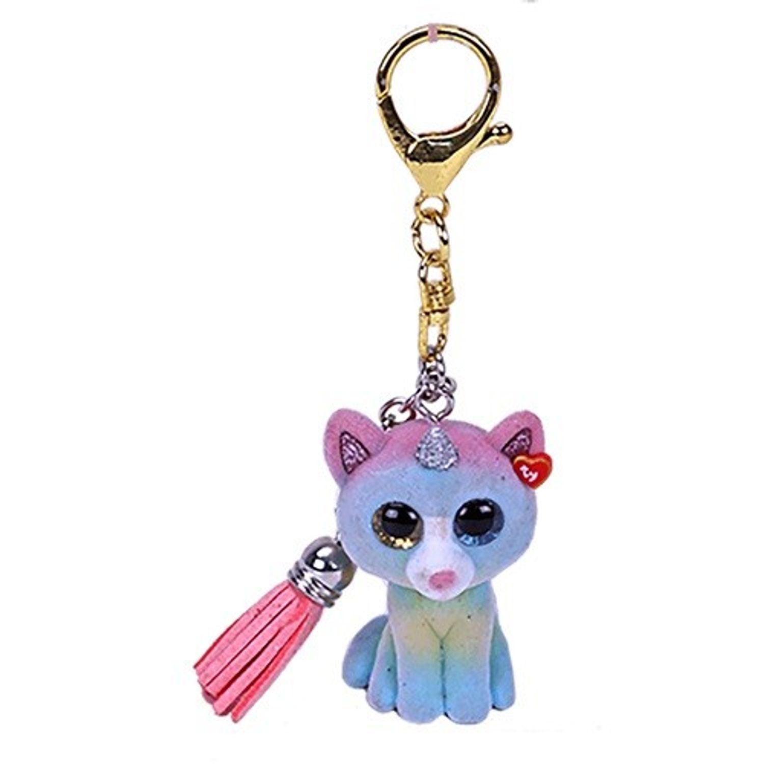 Plus Breloc Ty 8.5Cm Mini Boos Heather Pisicuta Cu Corn fotografia produsului