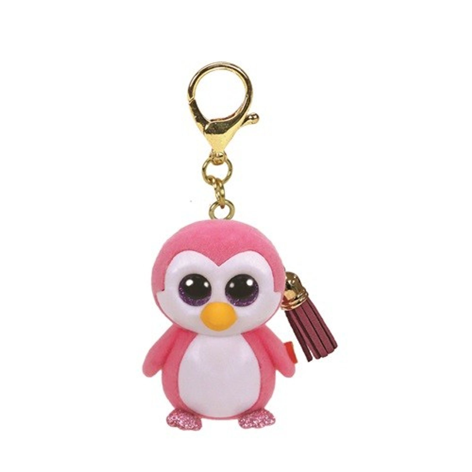 Plus Breloc Ty 8.5Cm Mini Boos Glider Pinguin Roz fotografia produsului