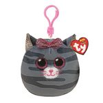 Plus Breloc Ty 8.5Cm Squishy Beanies Kiki Pisicuta Gri fotografia produsului