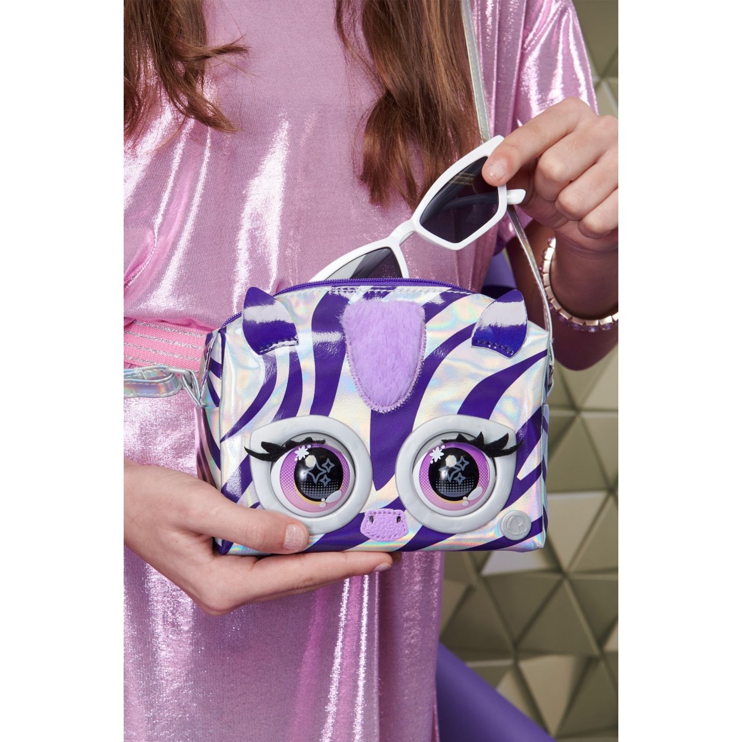 Purse Pets Geanta Metallic Magic Rebel Stripez fotografia produsului View 5 L