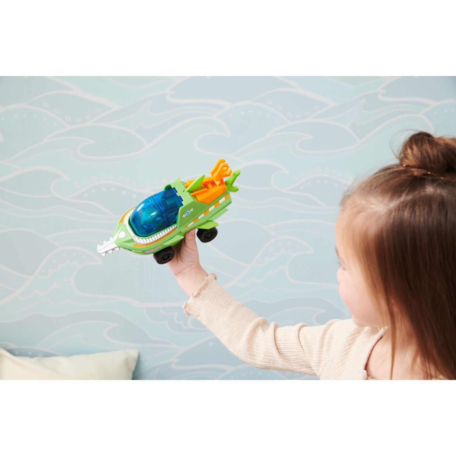 Patrula Catelusilor Vehicul Catelusii Acvatici Figurina Rocky Si Vehiculul Pestele Spada fotografia produsului View 3 L