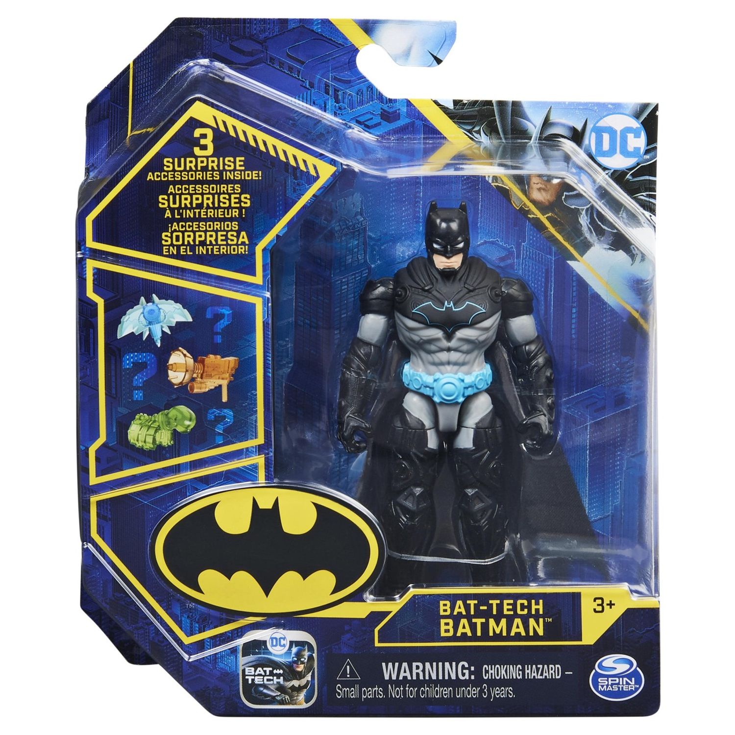 Figurina Bat-Tech Batman Articulata 10Cm Cu 3 Accesorii Surpriza fotografia produsului
