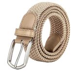 Curea elastica Pufo Sailor pentru barbati 105-125 x 3.5 cm, reglabila, bej fotografia produsului View 4 S