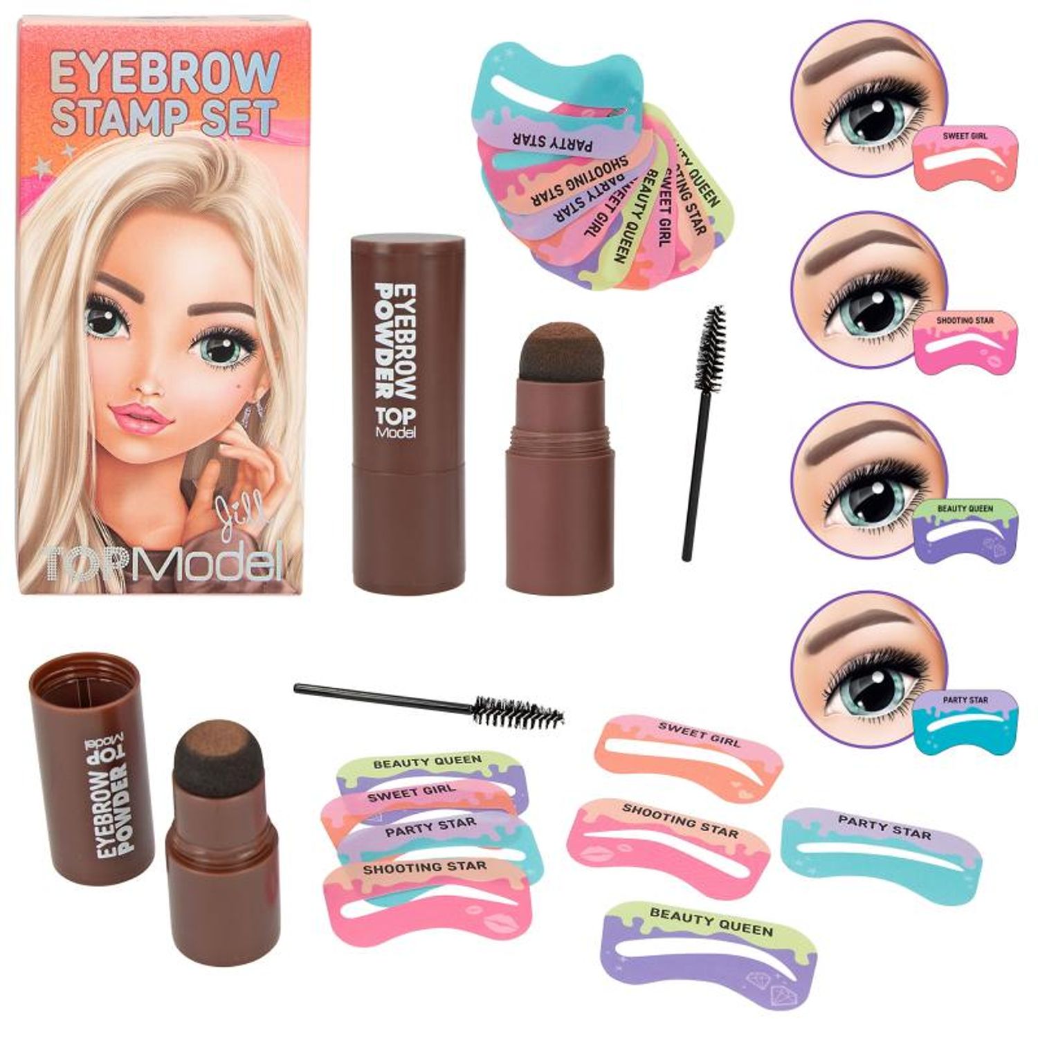 Set sprancene cu 4 sabloane Beauty and Me Top Model fotografia produsului View 2 L