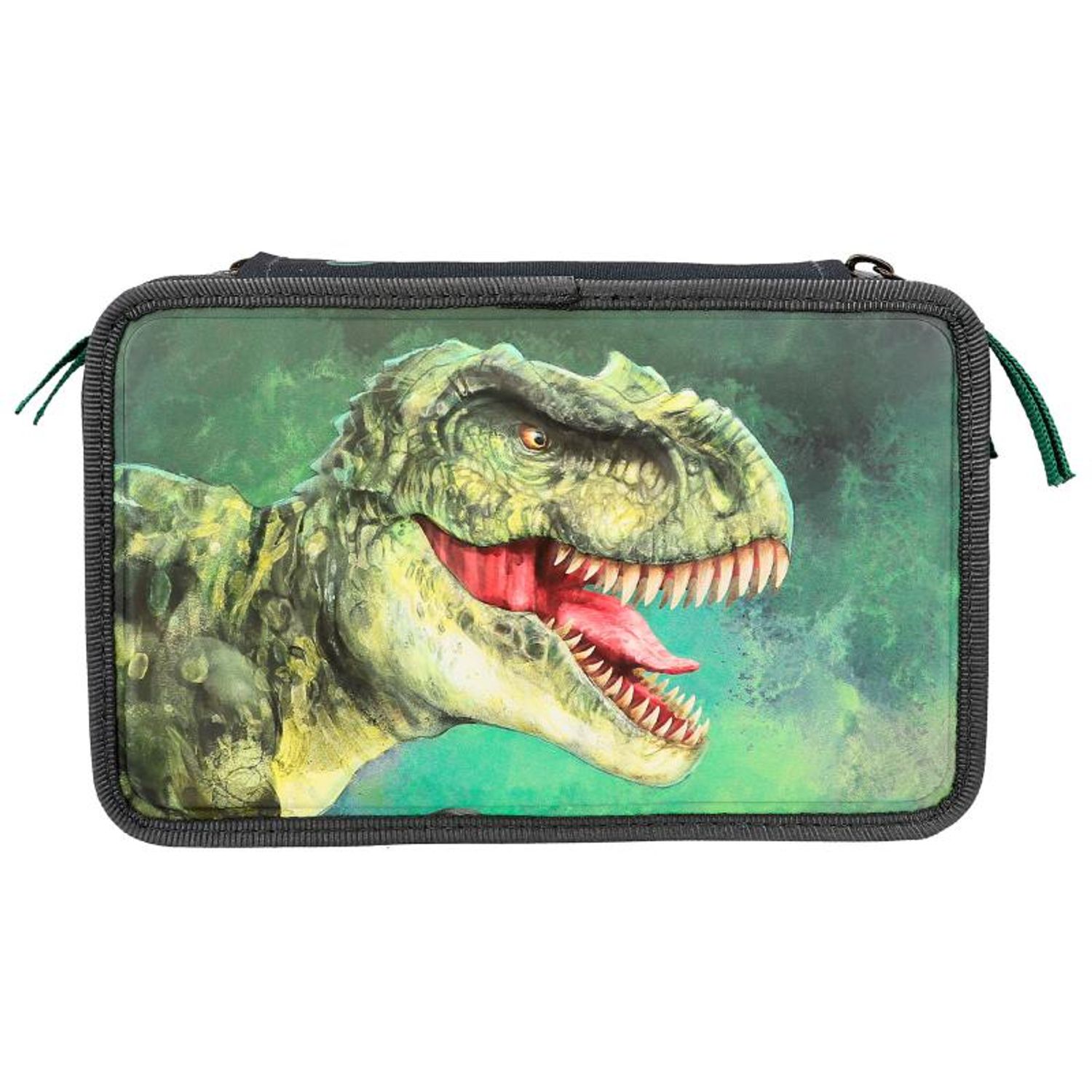 Penar triplu echipat 3D Verde Dino World fotografia produsului