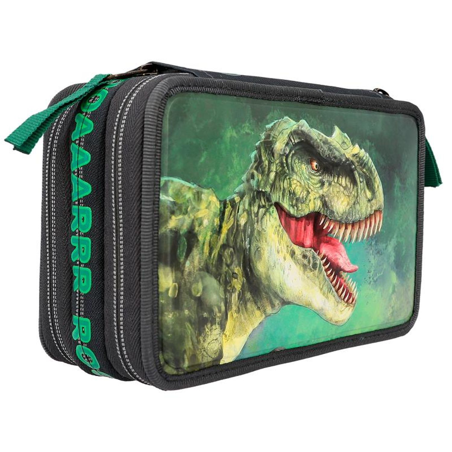 Penar triplu echipat 3D Verde Dino World fotografia produsului View 2 L