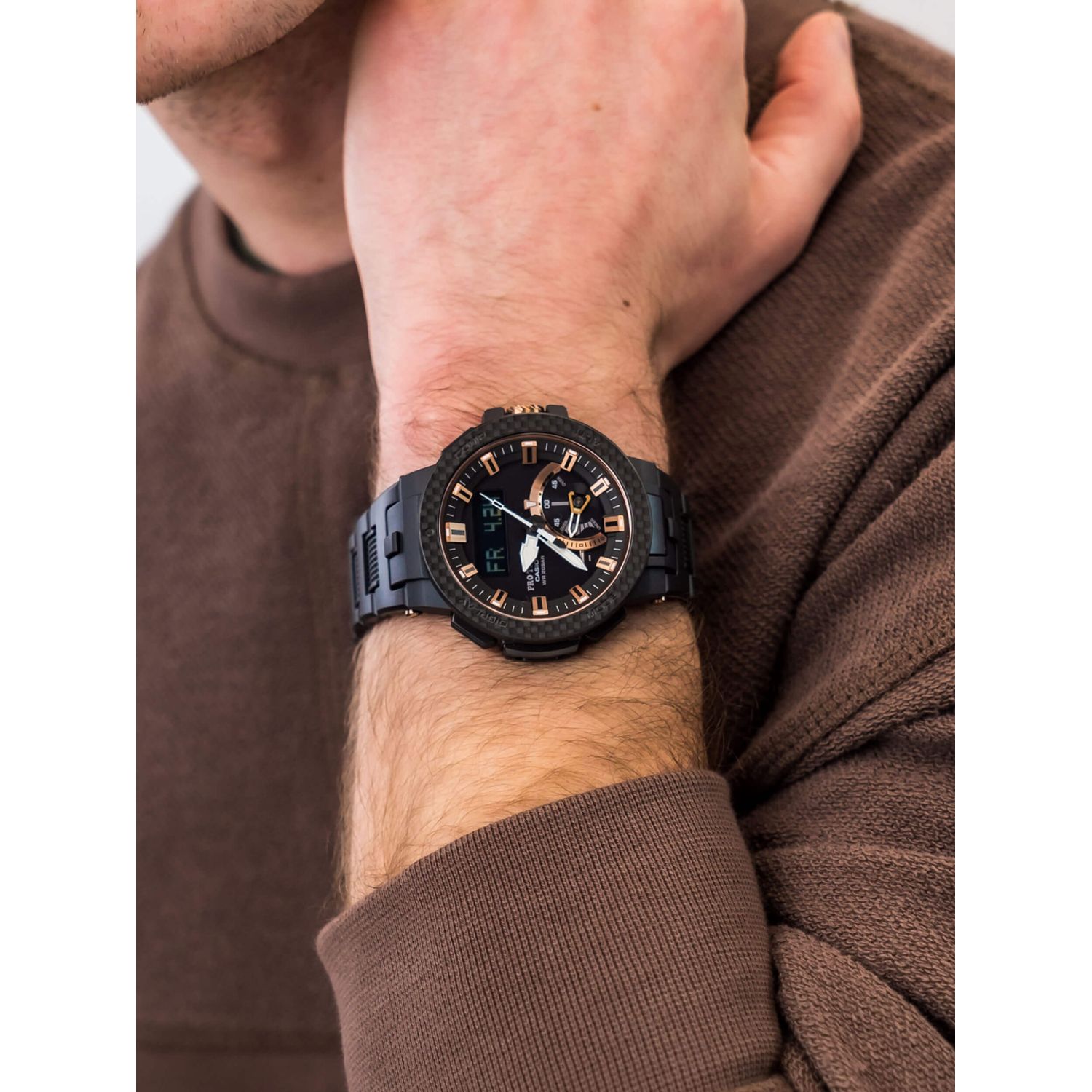 Ceas Barbati, Casio, Pro Trek Tough Solar PRW-7000X-1ER fotografia produsului View 4 L