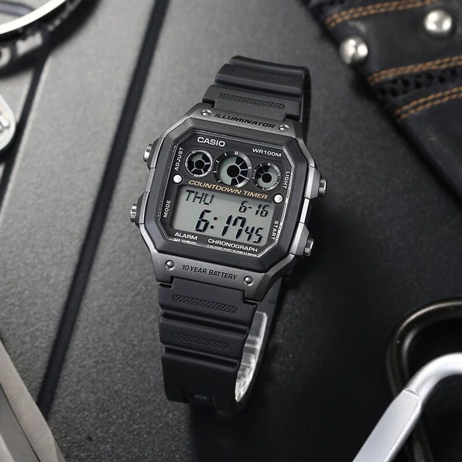Ceas Barbati, Casio, Collection AE AE-1300WH-8A fotografia produsului View 3 L