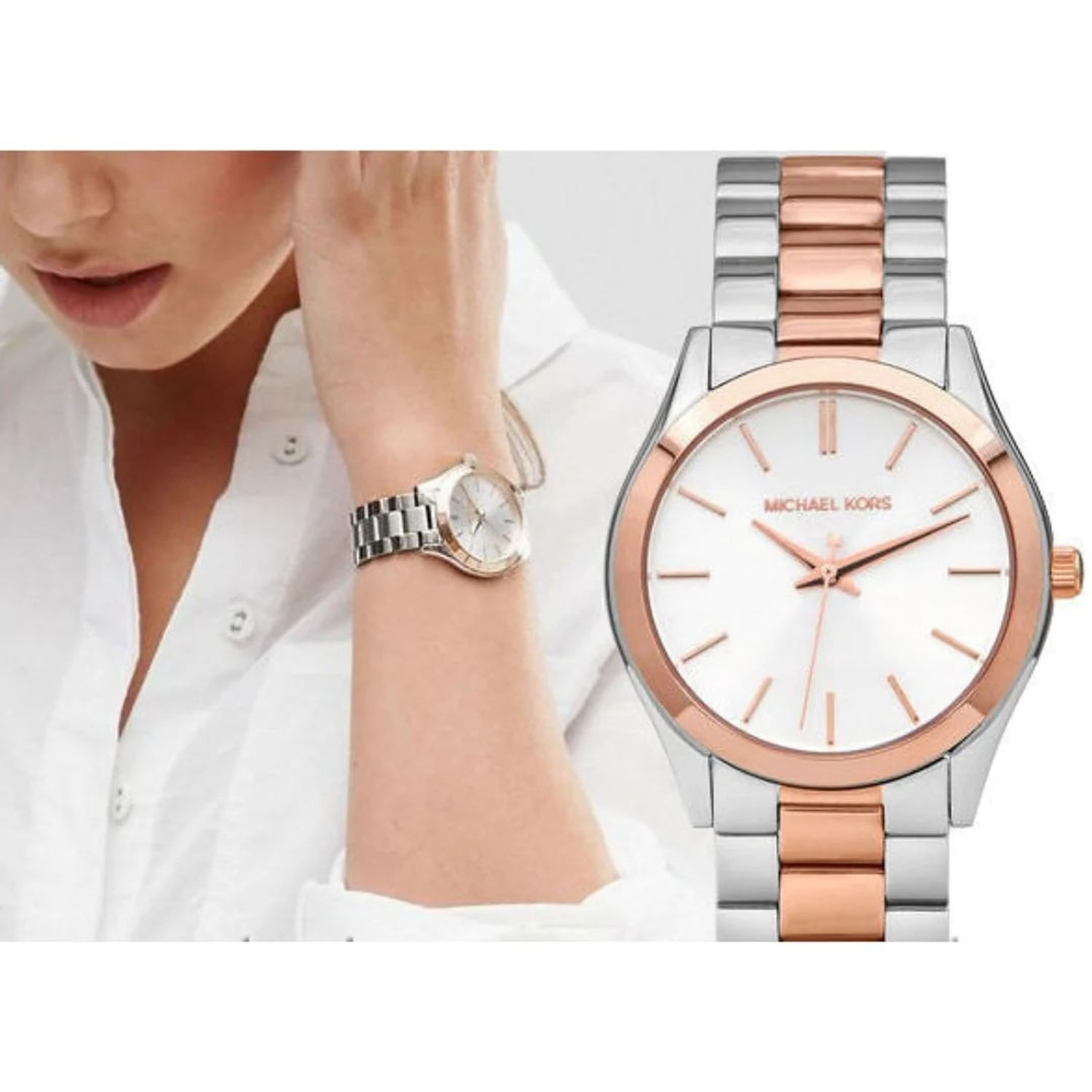 Ceas Dama, Michael Kors, Slim Runway MK3204B fotografia produsului View 2 L