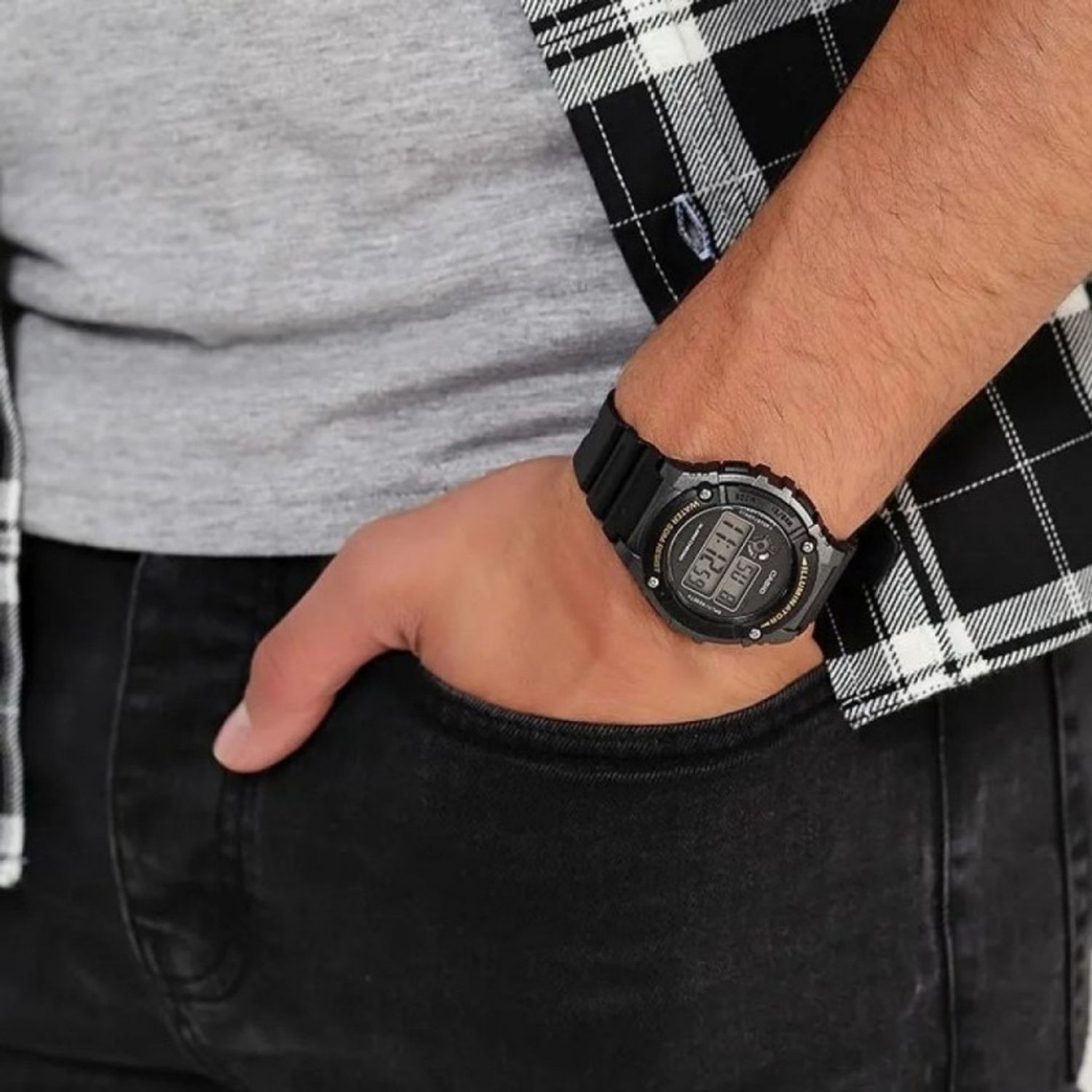 Ceas Barbati, Casio, Collection W W-216H-1B fotografia produsului View 2 L