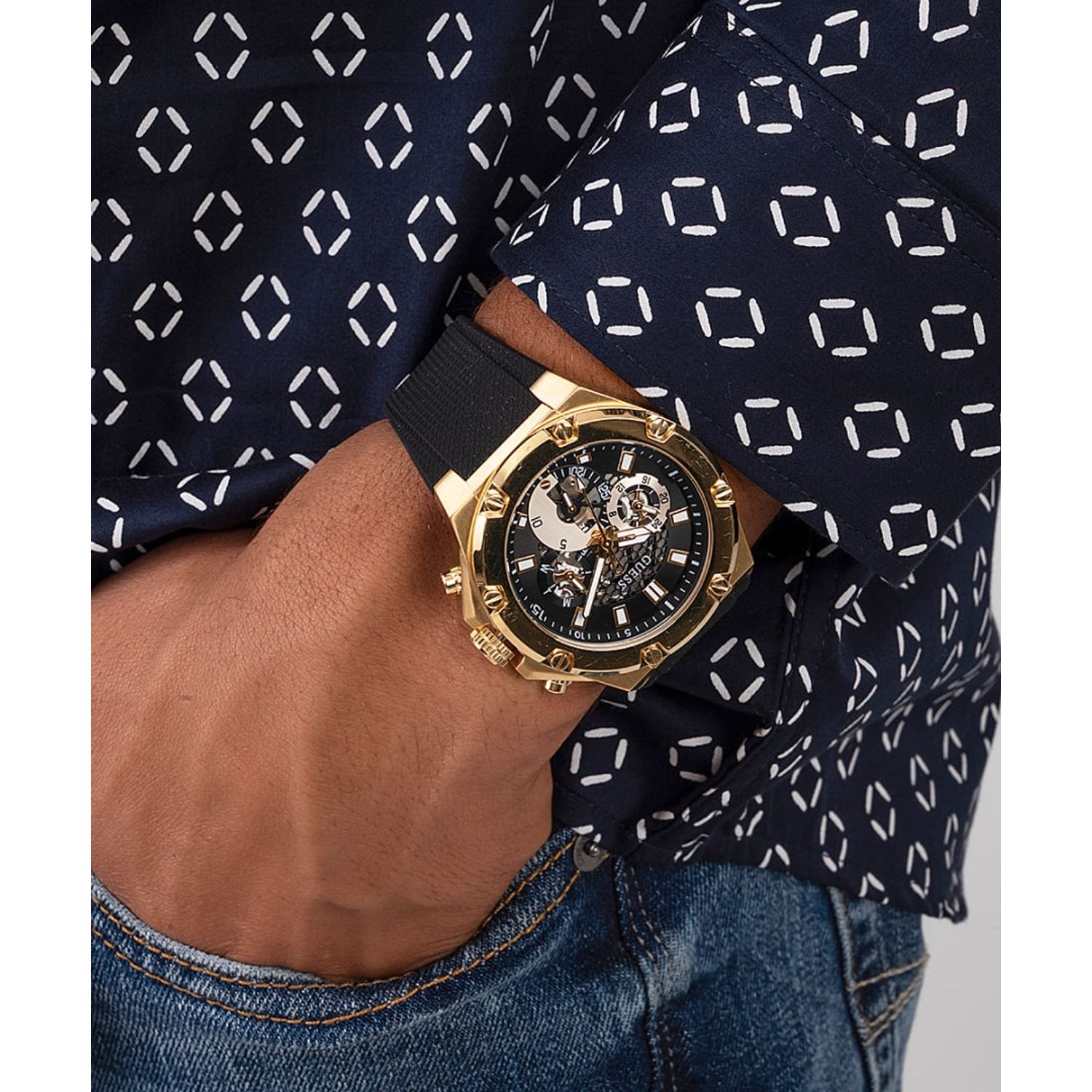 Ceas Barbati, Guess, Third Gear GW0334G2 fotografia produsului View 3 L
