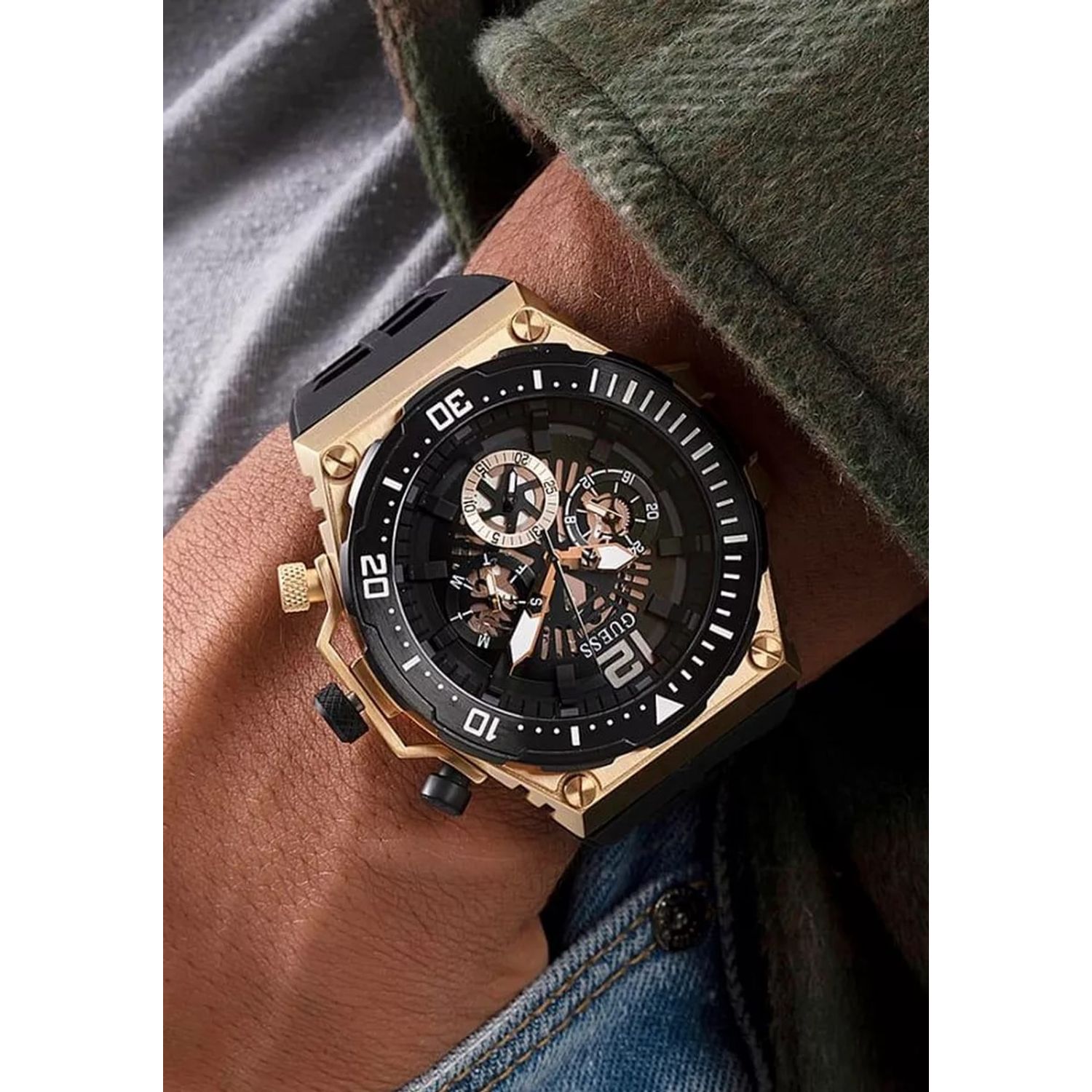 Ceas Barbati, Guess, Exposure GW0325G1 fotografia produsului View 5 L