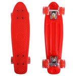 Penny Board Cu Lumini In Roti, Rosu fotografia produsului