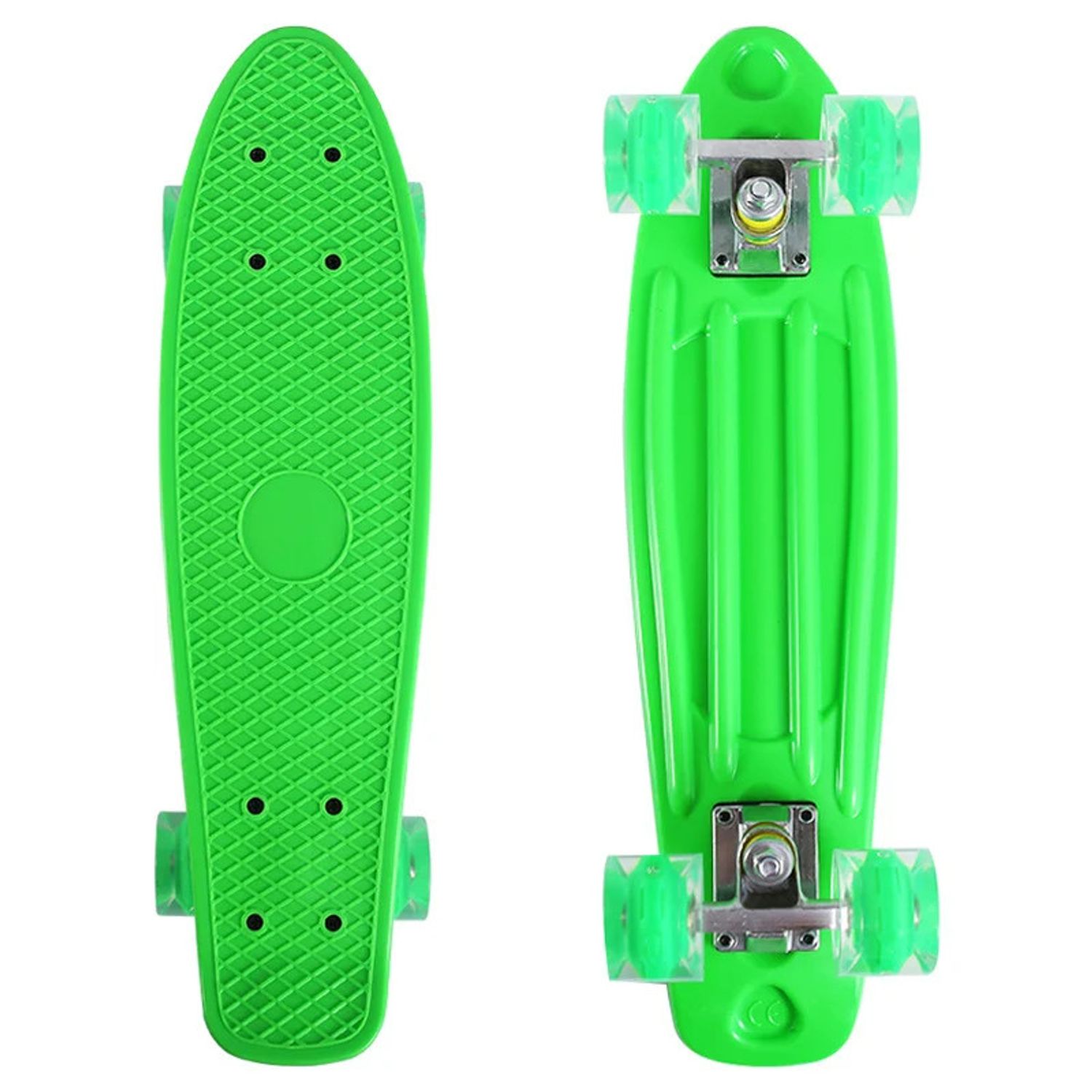 Penny Board Cu Lumini In Roti, Verde fotografia produsului