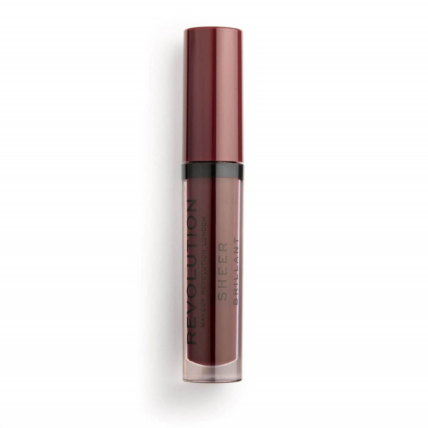 Ruj lichid Makeup Revolution, Sheer Brillant, 148 Plum, 3,5 ml fotografia produsului