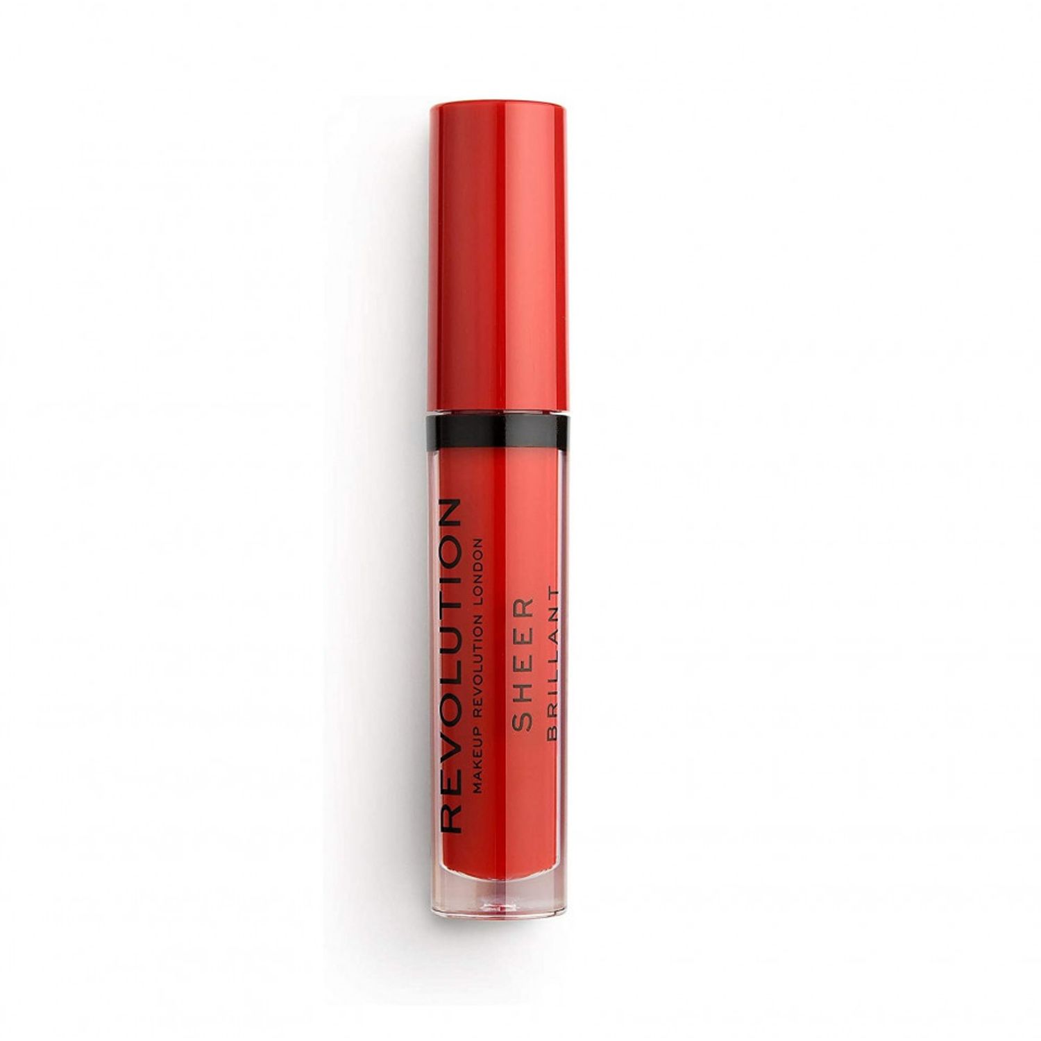 Ruj lichid Makeup Revolution, Sheer Brillant, 134 Ruby, 3,5 ml fotografia produsului