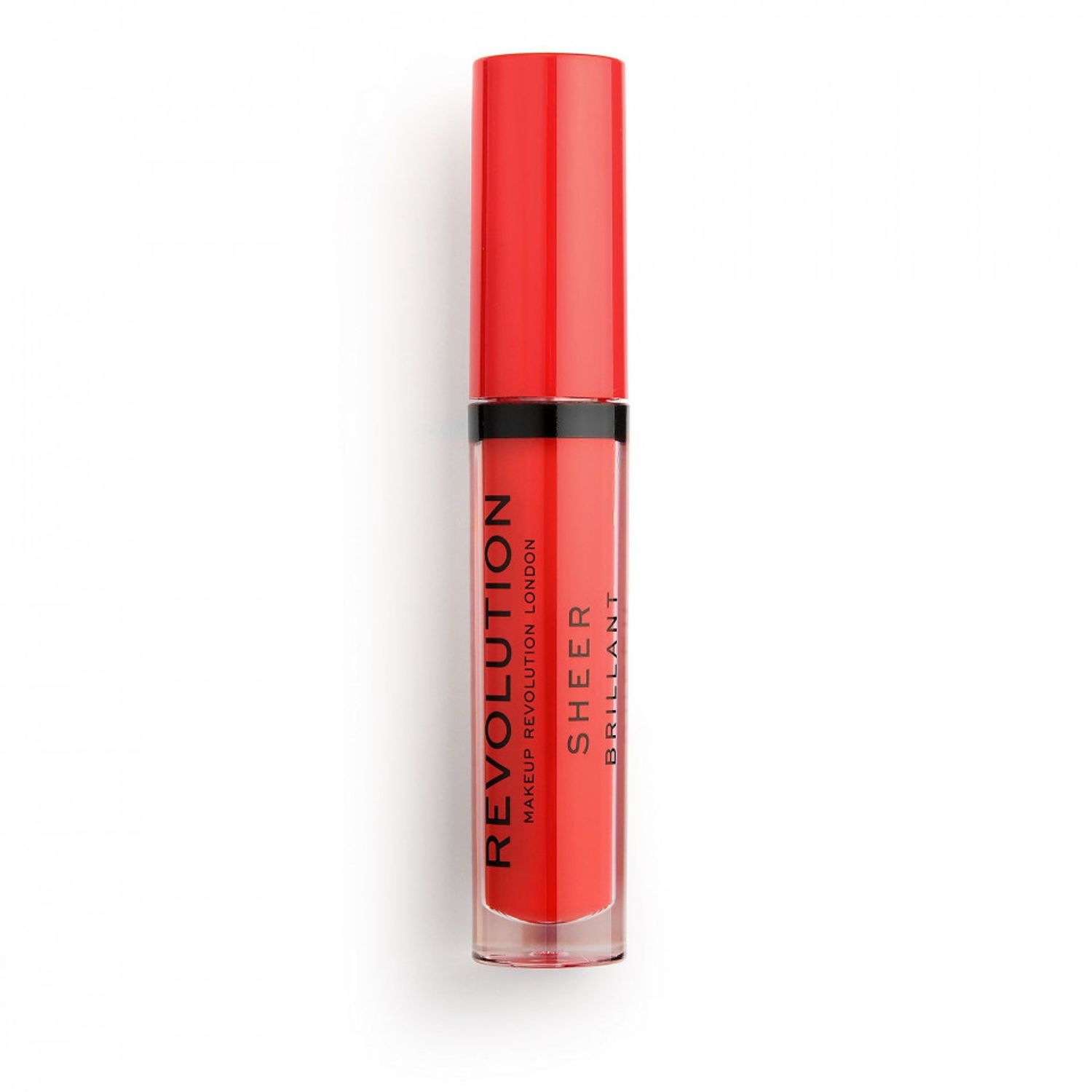 Ruj lichid Makeup Revolution, Sheer Brillant, 132 Cherry, 3,5 ml fotografia produsului