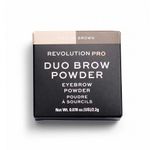 Pudra pentru sprancene Revolution PRO Duo, Makeup Revolution, Medium Brown, 2,2 g fotografia produsului