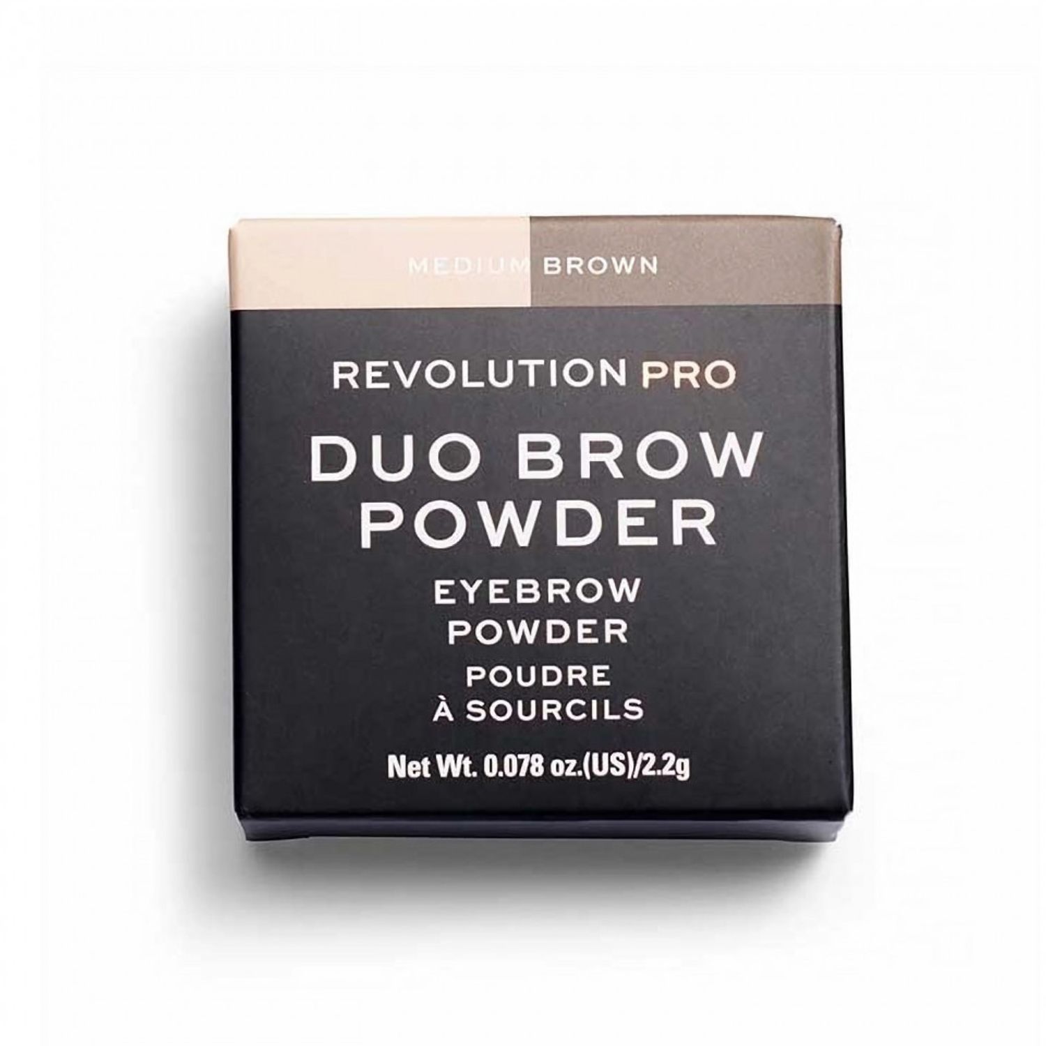 Pudra pentru sprancene Revolution PRO Duo, Makeup Revolution, Medium Brown, 2,2 g fotografia produsului