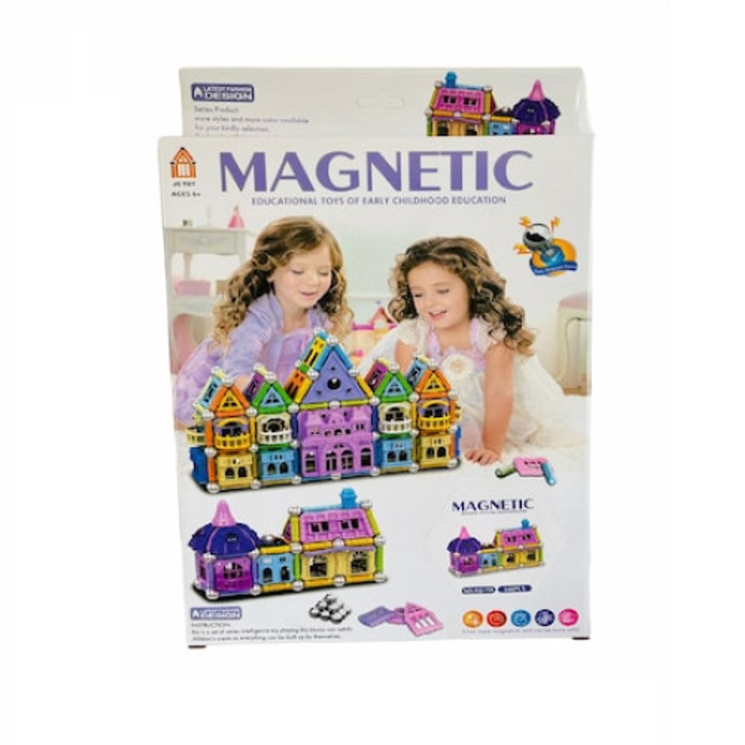 Joc de constructie magnetic 3D, 108 piese fotografia produsului