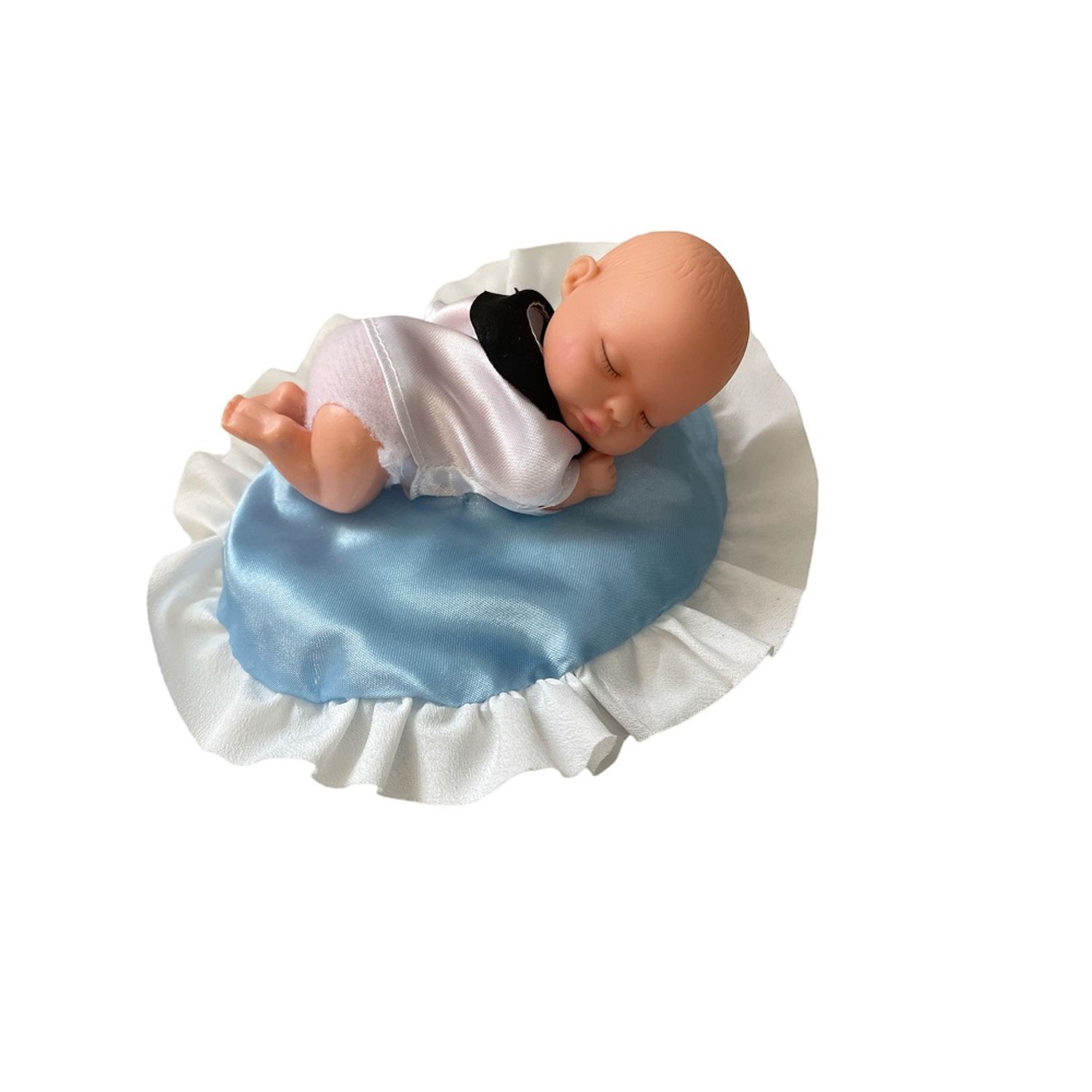 Papusa bebelus baiat 10 cm in cutie ou fotografia produsului
