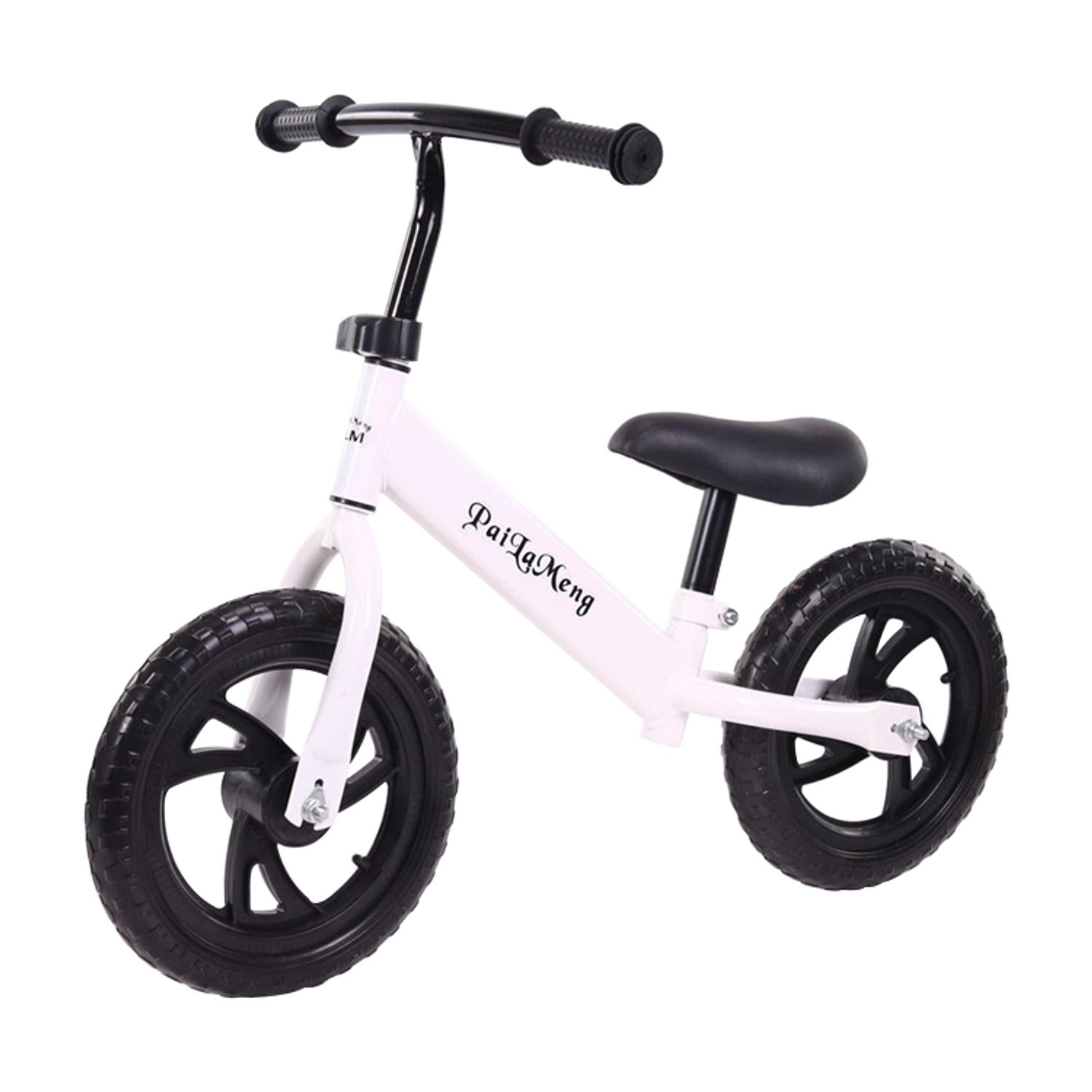 Bicicleta pentru incepatori cu echipament protectie, Fara pedale, Pentru copii intre 2 - 5 ani, Alba fotografia produsului View 2 L