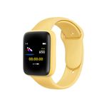 Ceas Smartwatch XK Fitness D20S cu Functii monitorizare sanatate, Distanta, Calorii, Pasi, Informatii vreme, Galben fotografia produsului