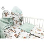 MimiNu-Set 6+1 piese,Include paturica,Prosop,Cearceaf,Husa pentru perna si pilota,Jucarie, Bumbac,Pirates Natural fotografia produsului