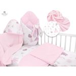 MimiNu-Set 6+1 piese,Include paturica,Prosop,Cearceaf,Husa pentru perna si pilota,Jucarie, Bumbac,Baby Shower Pink fotografia produsului