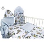 MimiNu-Set 6+1 piese,Include paturica,Prosop,Cearceaf,Husa pentru perna si pilota,Jucarie, Bumbac,Pirates Blue fotografia produsului