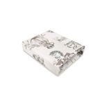 Miminu-Cearceaf cu elastic pentru patut leagan sau patut co-sleeper,90x40 cm,Bumbac,Zoo on Bikes Beige fotografia produsului