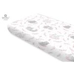 Miminu - Cearceaf cu elastic  Din bumbac certificat Oeko Tex Standard 100  Pentru pat 160x80 cm  Lulu Rose fotografia produsului