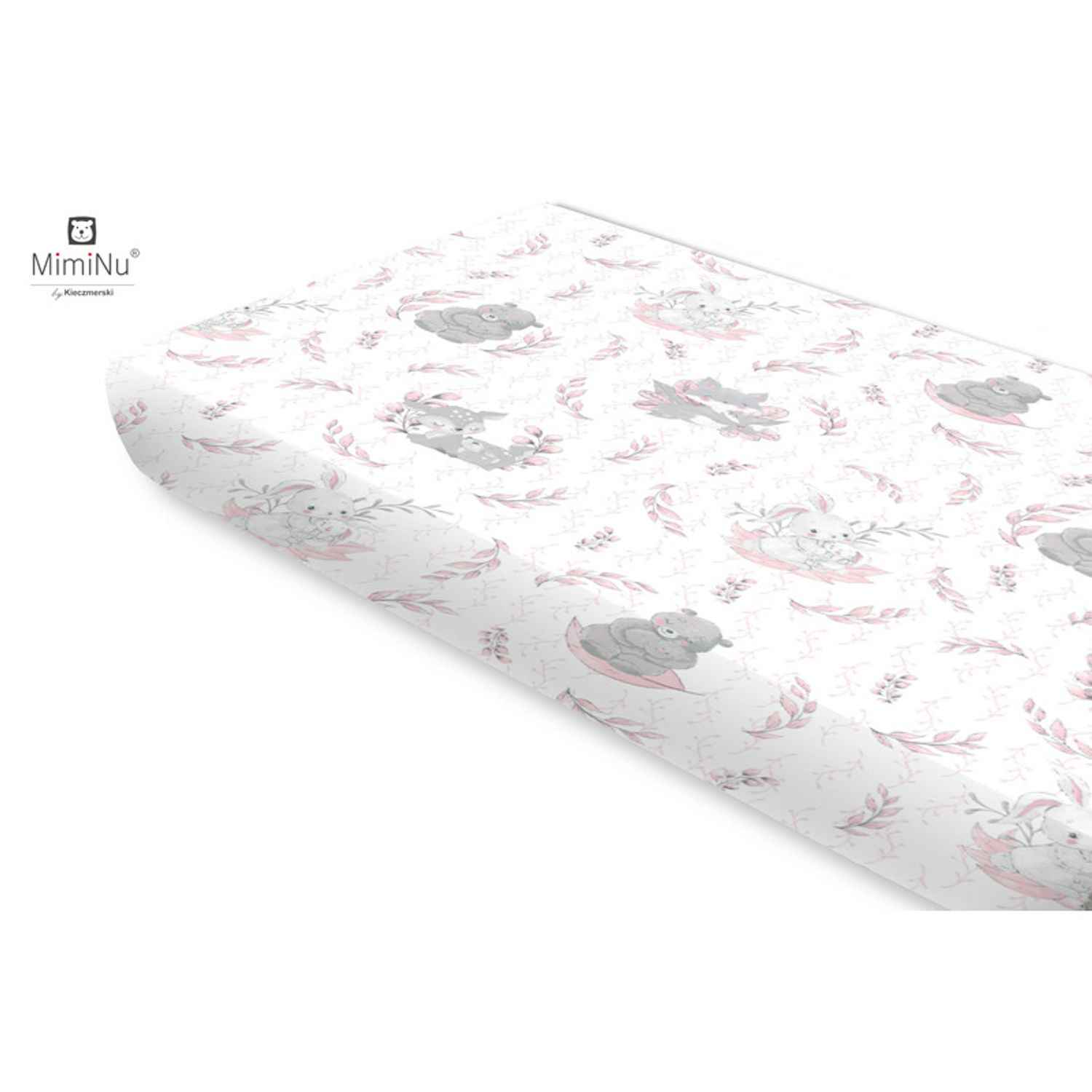 Miminu - Cearceaf cu elastic  Din bumbac certificat Oeko Tex Standard 100  Pentru pat 160x80 cm  Lulu Rose fotografia produsului