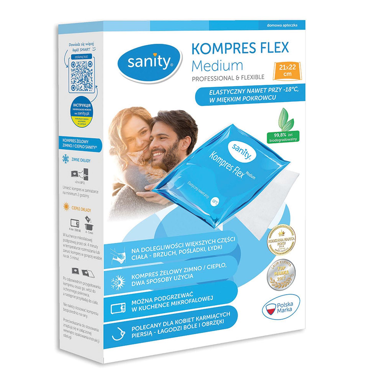 Compresa medicala Sanity Flex Medium 21 x 22 cm fotografia produsului View 3 L
