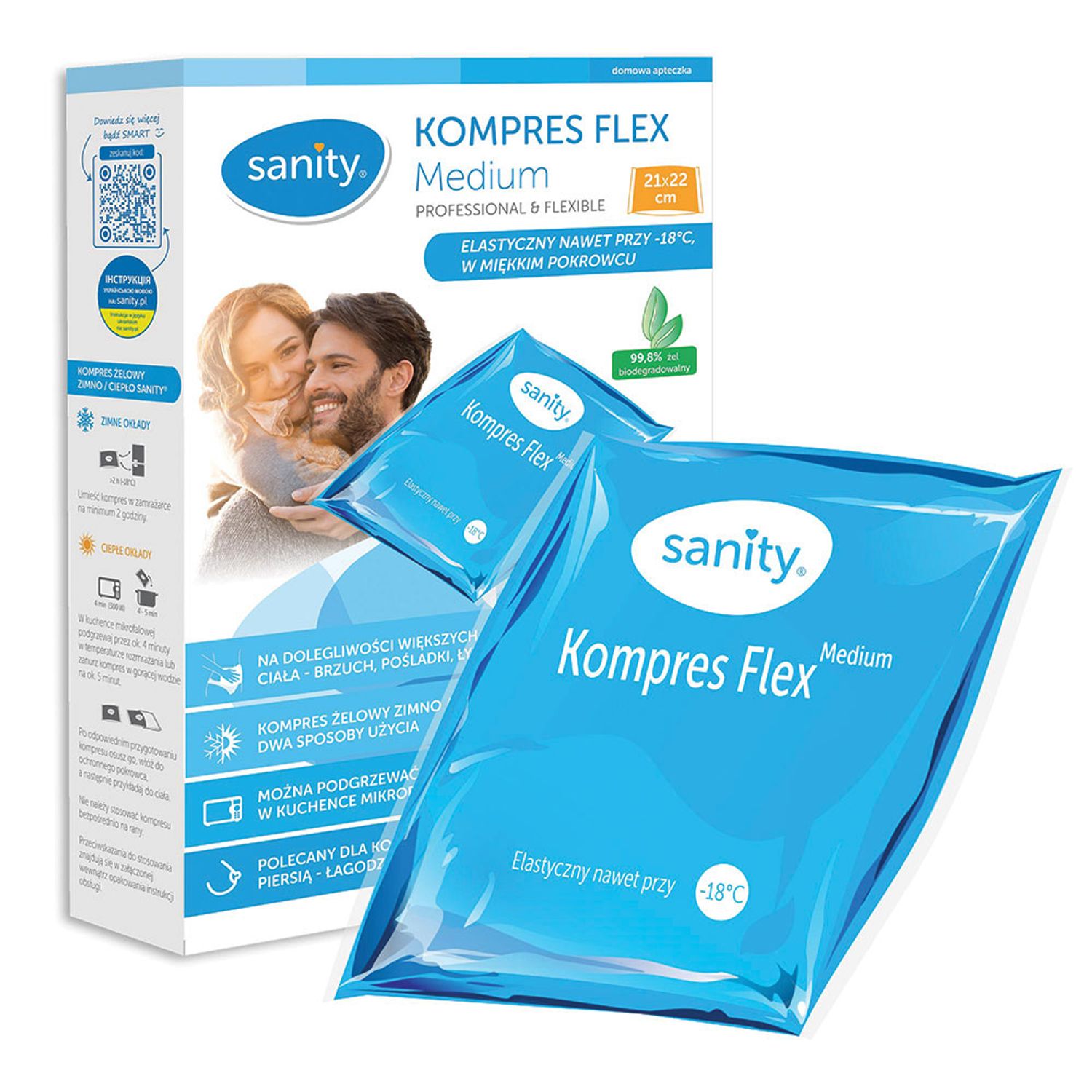 Compresa medicala Sanity Flex Medium 21 x 22 cm fotografia produsului