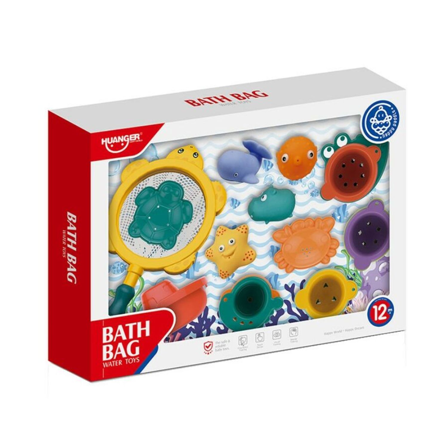 Huanger HE0245 Set de 16 jucarii pentru baie fotografia produsului
